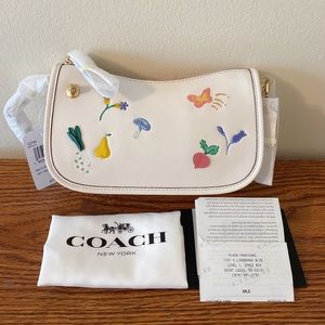 swinger bolsa with garden embroidery